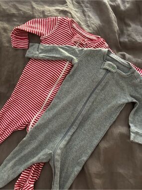Primary Baby Footie Sleeper with Zipper Pajama Bundle